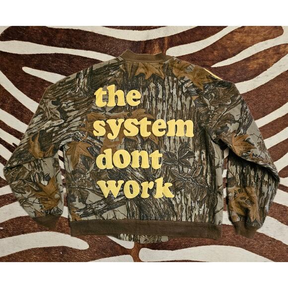 Spartan Other - Vintage Spartan Realtree Bomber Jacket Up cycled "The System Dont Work" Artist L